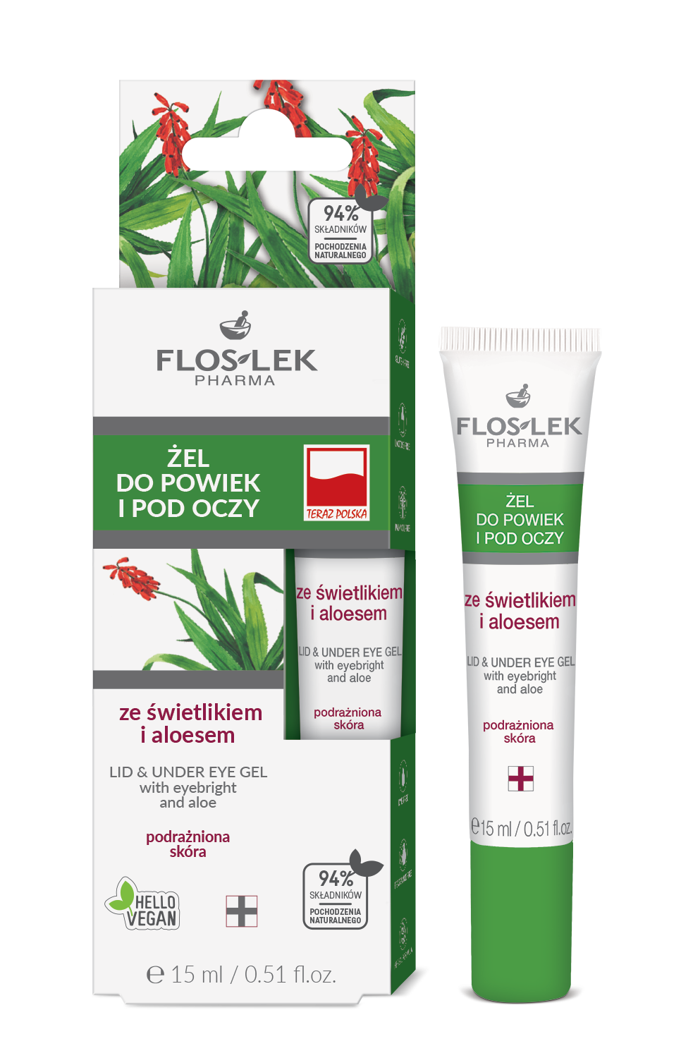 ŻEL DO POWIEK I POD OCZY ze świetlikiem i aloesem