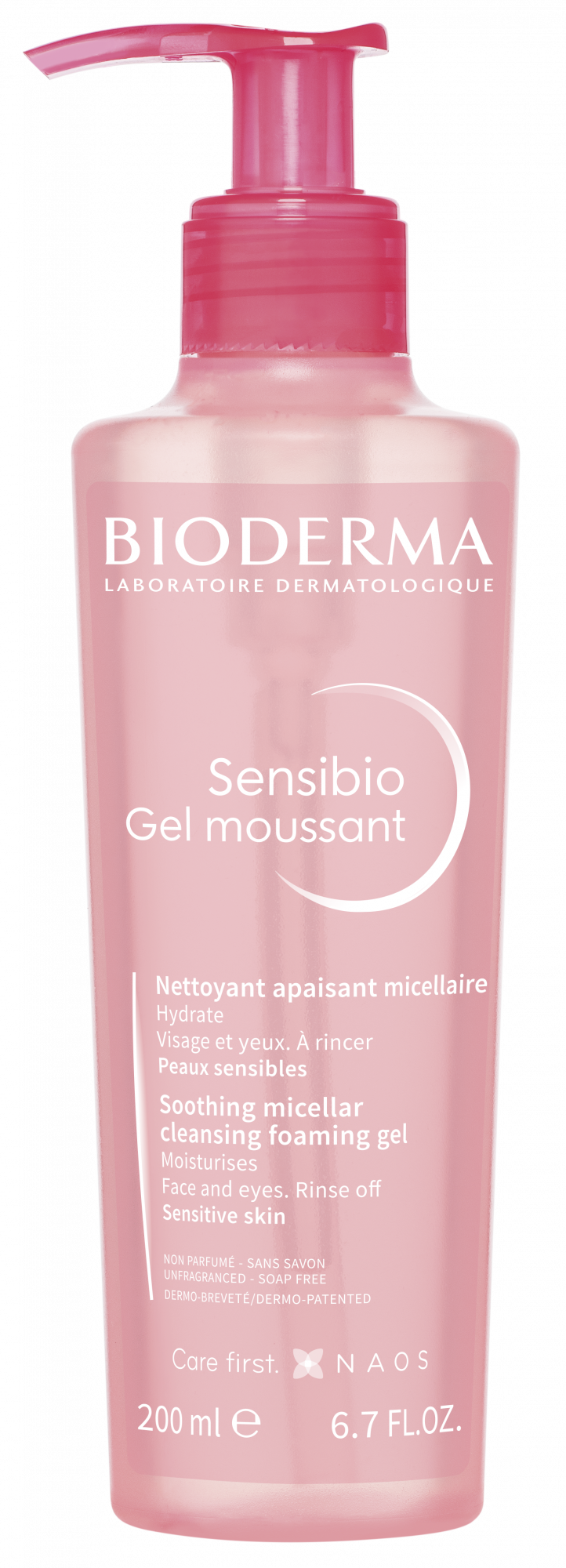BIODERMA | Sensibio Gel moussant | Żel micelarny do oczyszczania twarzy o działaniu nawilżającym