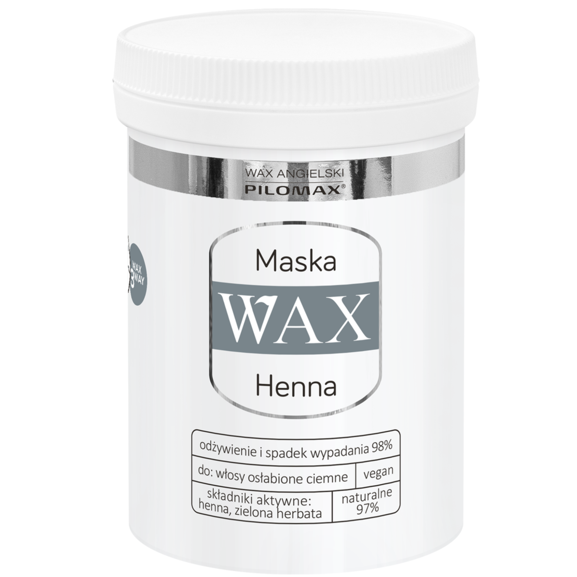 WAX Henna | Maska nawilżająca na wypadanie włosów niefarbowanych