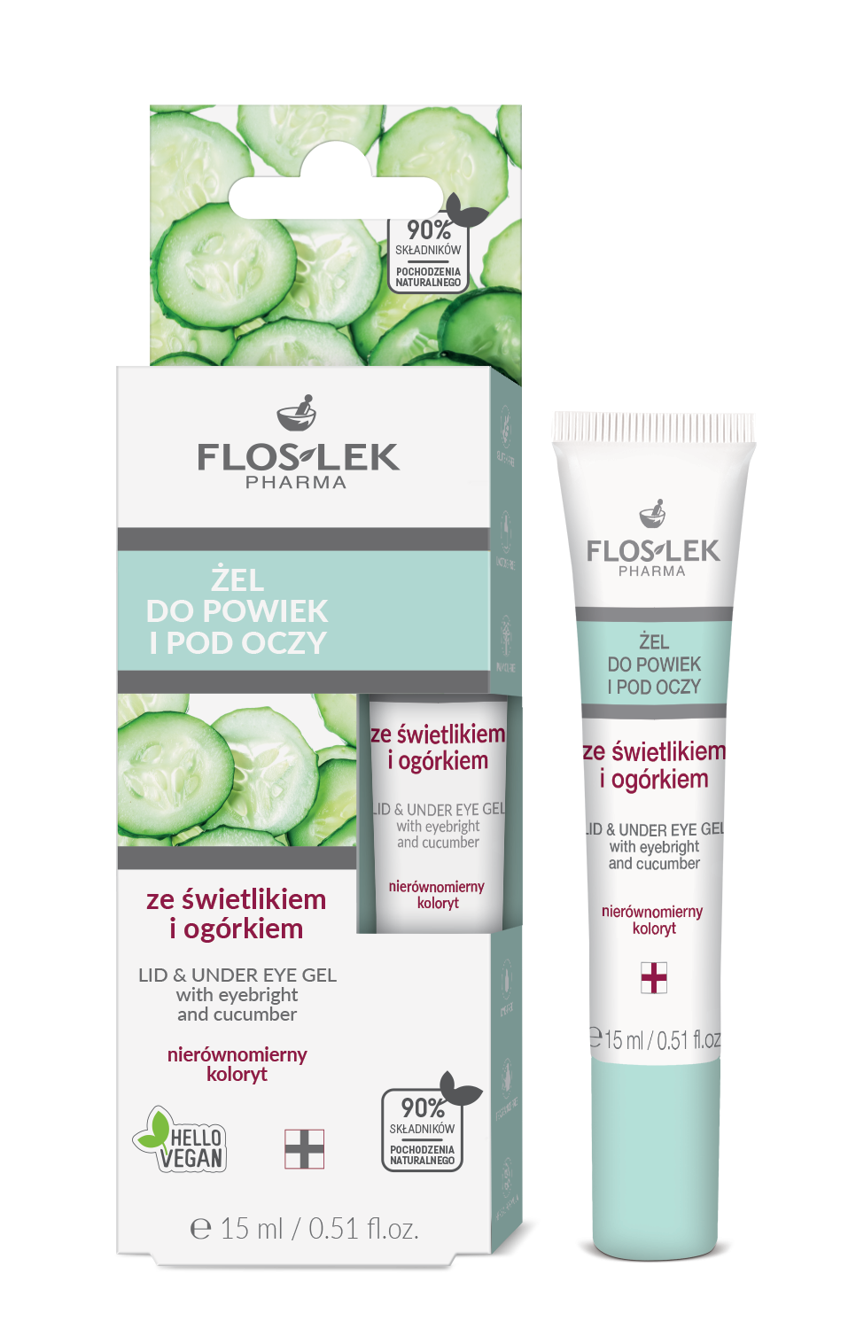 ŻEL DO POWIEK I POD OCZY ze świetlikiem i ogórkiem