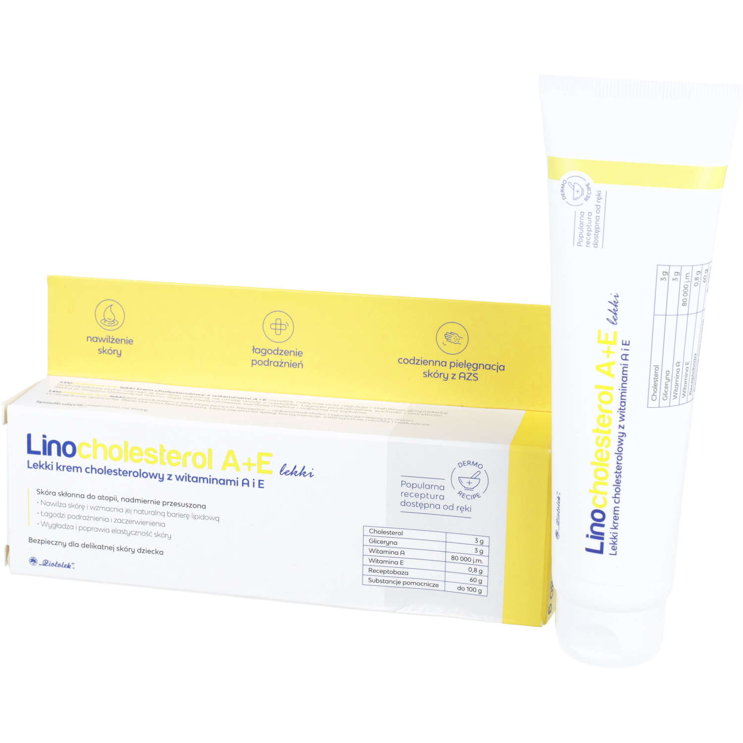 LINOCHOLESTEROL A+E lekki | Lekki krem cholesterolowy z witaminami A i E