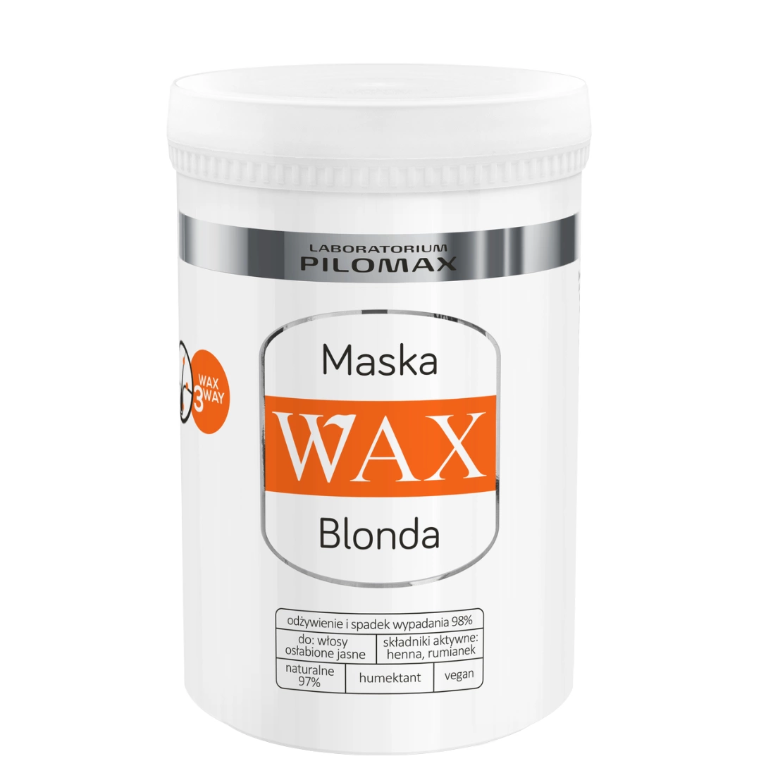 Blonda WAX NaturClassic | Maska do włosów niefarbowanych blond, nawilżająca i na wypadanie