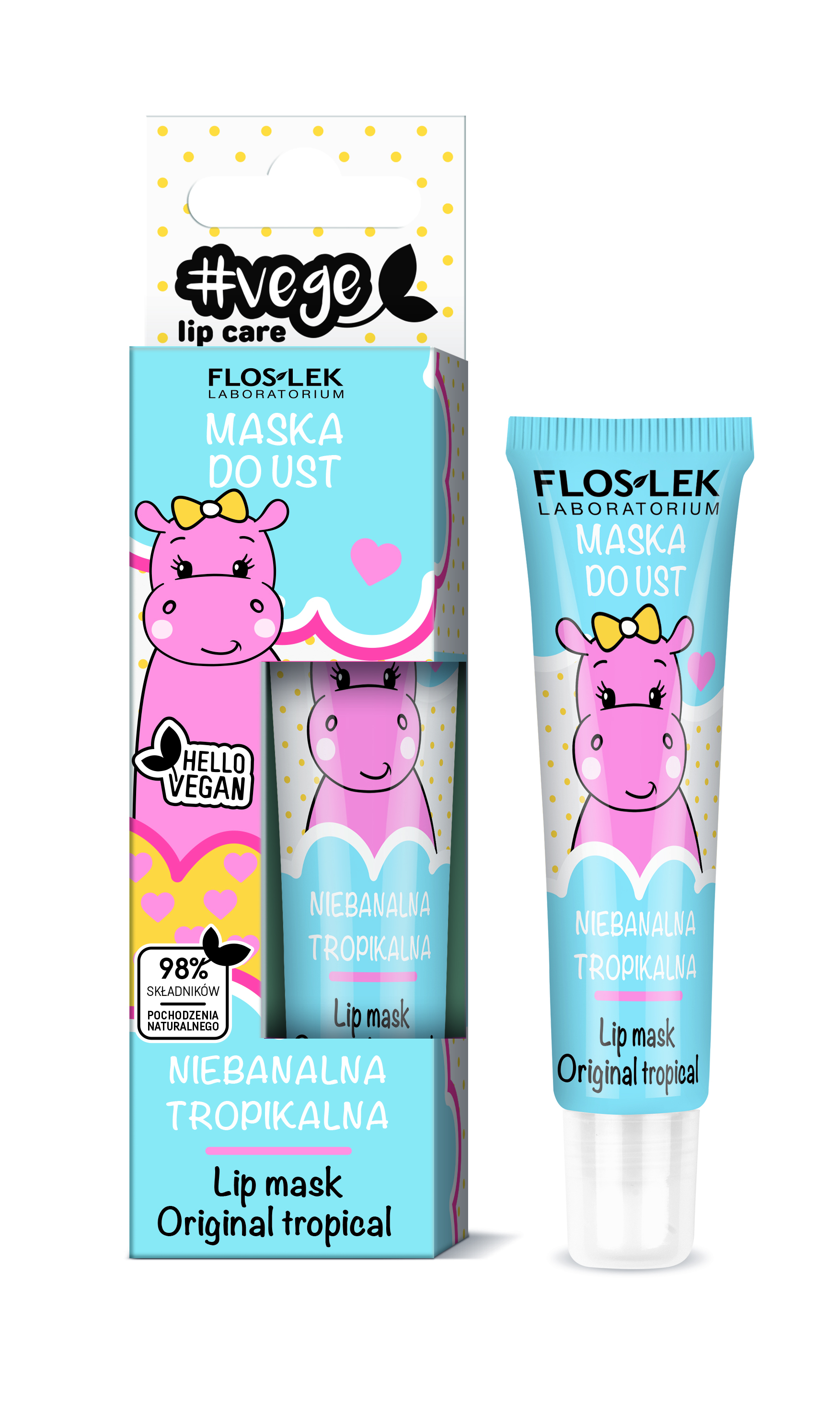 LIP CARE Vege | MASKA DO UST NIEBANALNA TROPIKALNA
