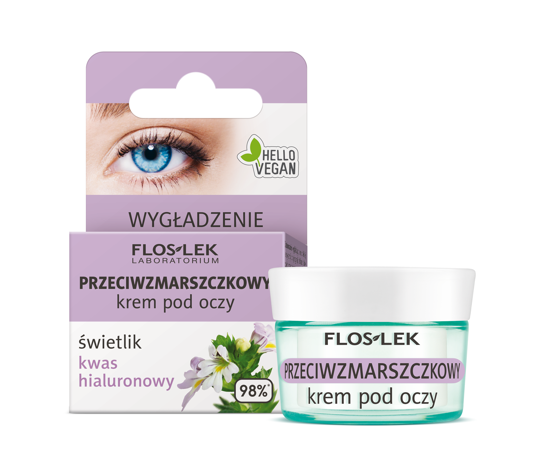 PRZECIWZMARSZCZKOWY krem pod oczy świetlik kwas hialuronowy