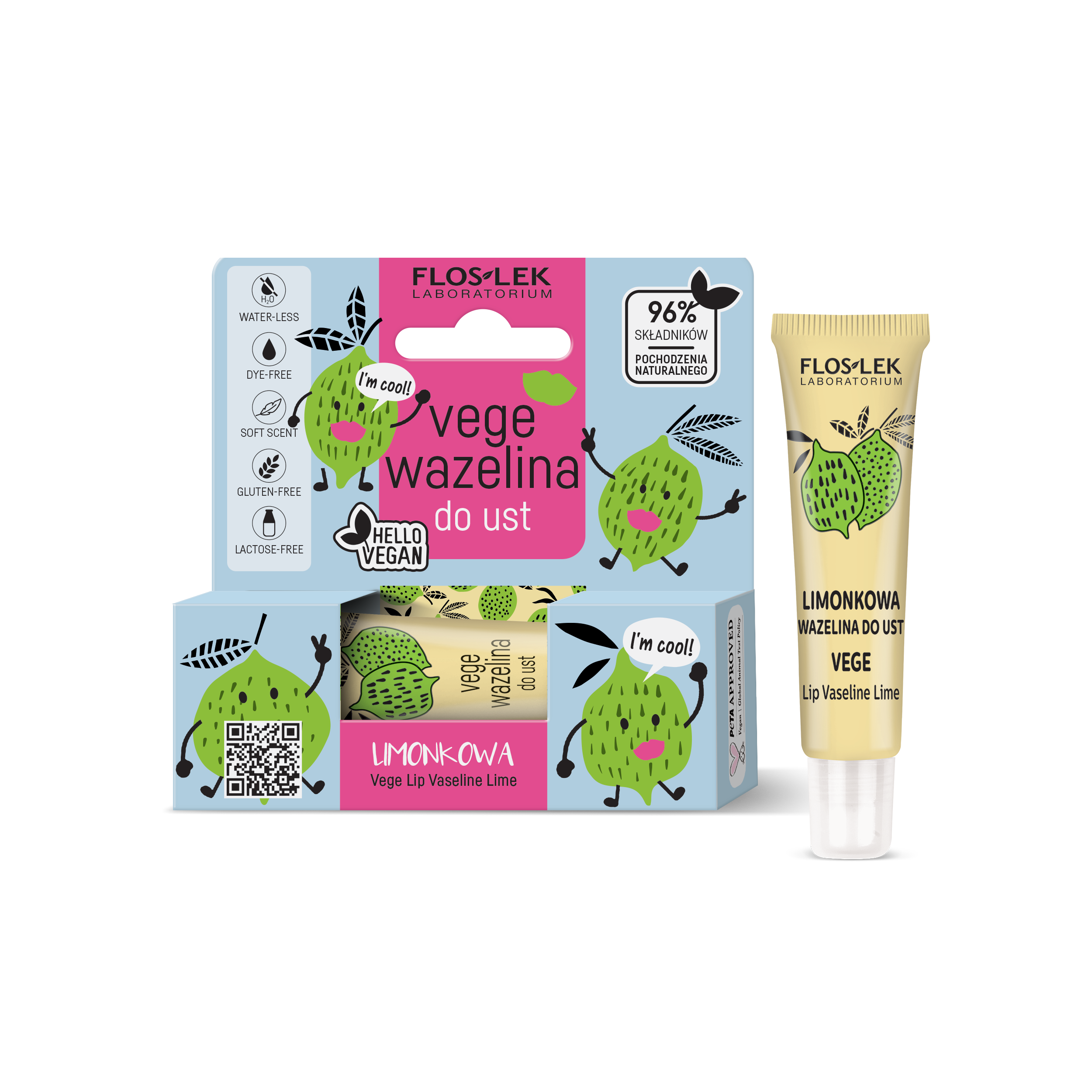 LIP CARE Vege | vege wazelina do ust LIMONKOWA