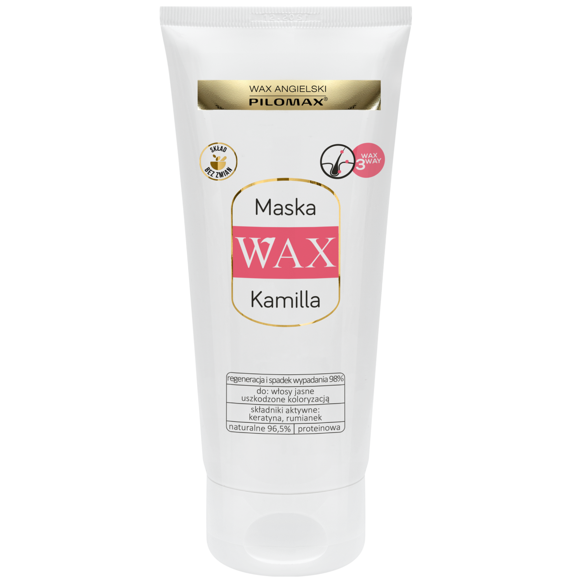 WAX Kamilla | Maska wygładzająca i nawilżająca do włosów farbowanych jasnych