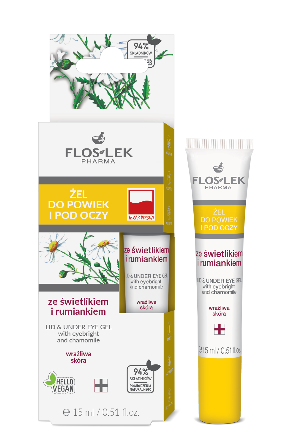 ŻEL DO POWIEK I POD OCZY ze świetlikiem i rumiankiem