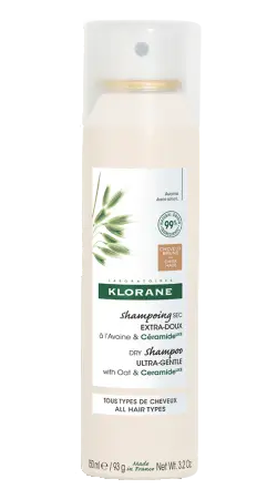 KLORANE | Szampon suchy z Owsem i Ceramideᴸᴵᴷᴱ – włosy ciemne 