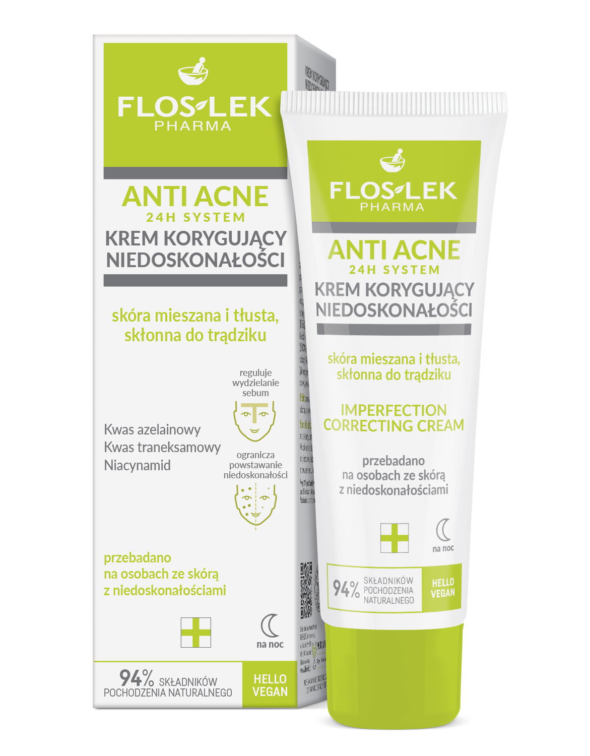 ANTI ACNE 24H SYSTEM | KREM KORYGUJĄCY NIEDOSKONAŁOŚCI